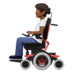 🧑🏾‍🦼 person in motorized wheelchair: medium-dark skin tone display on Apple